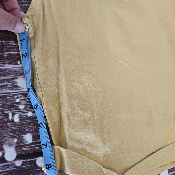 Mens  Shorts Casual Linen blend Summer Beach Elastic Waist with Drawstring - Picture 7 of 8